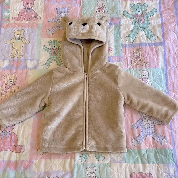 BUNDLES Baby Place Winter Jacket 6-9 mo. Brown Bear Faux Fur‎ Hoodie Cozy Winter - Picture 5 of 17